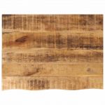 vidaXL Tampo de Mesa com Borda Viva 70x60x2,5cm Mangueira Áspera Maciça - 1712633959
