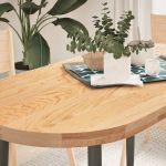 vidaXL Tampo de Mesa 120x60x4 cm Madeira de Carvalho Maciça Oval - 603379131