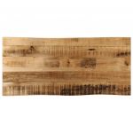 vidaXL Tampo de Mesa com Borda Viva 90x40x2,5cm Mangueira Áspera Maciça - 1768502951