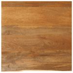 vidaXL Tampo de Mesa com Borda Viva 40x40x3,8 cm Mangueira Maciça - 1230188347