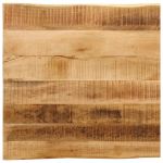 vidaXL Tampo de Mesa com Borda Viva 40x40x2,5cm Mangueira Áspera Maciça - 400050714