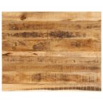 vidaXL Tampo de Mesa com Borda Viva 90x80x3,8cm Mangueira Áspera Maciça - 5943295