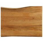 vidaXL Tampo de Mesa com Borda Viva 70x60x3,8 cm Mangueira Maciça - 985468890