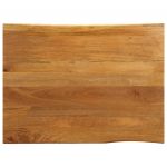 vidaXL Tampo de Mesa com Borda Viva 100x80x2,5 cm Mangueira Maciça - 3444565914