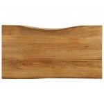 vidaXL Tampo de Mesa com Borda Viva 100x60x2,5 cm Mangueira Maciça - 3543732930