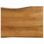 vidaXL Tampo de Mesa com Borda Viva 80x60x2,5 cm Mangueira Maciça - 1027044334