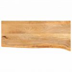 vidaXL Tampo de Mesa com Borda Viva 80x20x3,8 cm Mangueira Maciça - 3514805403