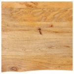 vidaXL Tampo de Mesa com Borda Viva 80x80x2,5 cm Mangueira Maciça - 501928543