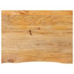 vidaXL Tampo de Mesa com Borda Viva 70x60x2,5 cm Mangueira Maciça - 1681287931