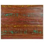 vidaXL Tampo de Mesa Retangular 90x80x2,5 cm Madeira Recuperada Maciça - 422243225