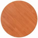 vidaXL Tampo de Mesa Redondo Ø80x2,5 cm Pinho Maciço Castanho-mel - 2480342095