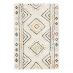Tapete Sweeek Interior Padrão Berbere Creme Azul e Laranja Ralph 230x160x3 cm