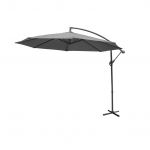 Sweeek Guarda-sol 3m Redondo Offset Hardelot Cinza 296x296x250 cm