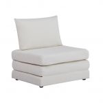 Sweeek Poltrona Colchão Conversível Tecido Simple 1 Lugar Fold Blanc Cassé 198x81x71 cm