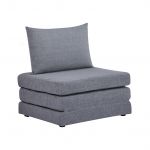 Sweeek Poltrona Colchão Conversível Tecido Simple 1 Lugar Fold Cinza 198x81x71 cm