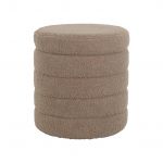 Sweeek Banco Baú Bouclette Snow Taupe 37x37x40 cm