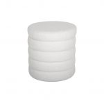Sweeek Banco Baú Bouclette Snow Branco 37x37x40 cm