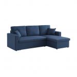 Sofá Cama Sweeek de Canto Conversível de 3 Lugares Ida Azul 219x84x68 cm