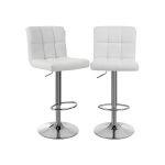 Songmics Conjunto de 2 Bancos Altos Branco