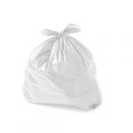 Pack 15 Sacos do Lixo Plástico 30L com Fecho Branco 18my 55x60cm - 6701006