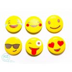 XiZ Party Supplies Pack 6 Crachás Emojis - 380108001
