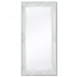 Espelho de Parede Estilo Barroco 100x50 cm Branco - 243679