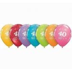 Qualatex Pack 6 Balões 11" Aniversário 40 - 020017893