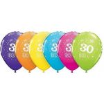 Qualatex Pack 6 Balões 11" Aniversário 30 - 020017891