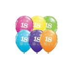 Qualatex Pack 6 Balões 11" Aniversário 18 - 020017860