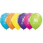 Qualatex Pack 6 Balões 11" Aniversário 16 - 020017855