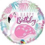 Qualatex Balão Foil 18" Happy Birthday Flamingo - 020057274