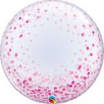 Qualatex Deco Bubble 24" Pink Confetti Dots - 020057790
