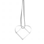 Stelton Ornamento Coração Pequeno Branco - Figura - STT10600-2
