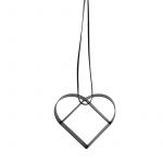 Stelton Ornamento Coração Pequeno Preto - Figura - STT10600-1