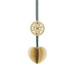 Stelton Ornamento Coração - Nordic Dourado - STT10002