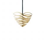 Stelton Ornamento Coração - Tangle S Dourado - STT10201