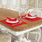 BESTGIFT Pack 2x Individual de Mesa Anti-nódoa Lyon Vermelho - 3314