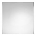 Disbainu Espelho de Casa de Banho Quadrado com Moldura de Alumínio 80 x 80 cm 80 x 80 cm