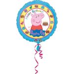 Balão Foil Peppa de 45cm Happy Birthday