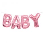 Faixa Banner de Balões Baby Rosa