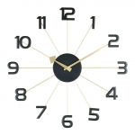 Acctim Relógio de Parede com Controlo Remoto Astraea Preto / Dourado A26754591
