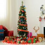 HomCom Árvore de Natal natal 150 cm Pinheiro Decoração com suporte plástico 294 Ramos Verde PVC - 830-195