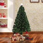 HomCom Árvore de Natal artificial 120cm Pinheiro Decoração com 16 LED 3 Cores 130 Ramos Verde PVC - 02-0343
