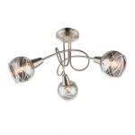Global Light Candeeiro de Teto Roman 54348-3 Niquek Mate / Vidro Fumado - 2019846