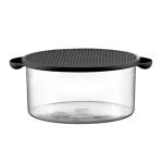 Bodum Hot Pot Taça em Vidro com Tampa de Silicone, 2.5 L, Preto