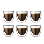 Bodum Pavina® 6 Copos Parede Dupla, 0.08 L, Transparente