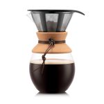 Bodum Pour Over Cafeteira com Filtro Permanente em Aço Inox, 1.5 L, Cortiça