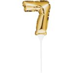 Creative Converting Topo de Bolo Mini Balão Foil Nº 7 Dourado - 120331863