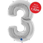 Grabo Balão Foil Gigante 64" Nº 3 - 460640903