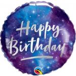 Qualatex Balão Foil 18" Happy Birthday Galaxy - 020012273